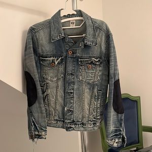 NSF jeans jacket with patches on the elbows. Size Small only worn once